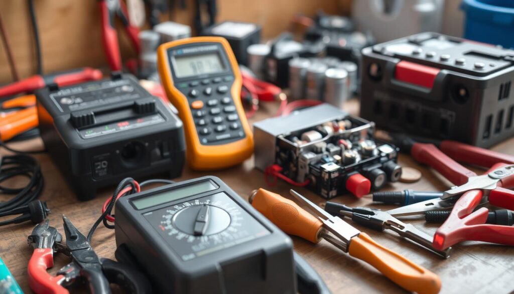 Battery restoration tools in use
