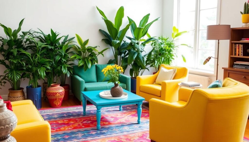 Bold colors in DIY furniture projects
