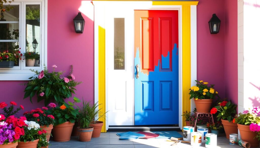 DIY curb appeal front door painting DIY curb appeal front door painting