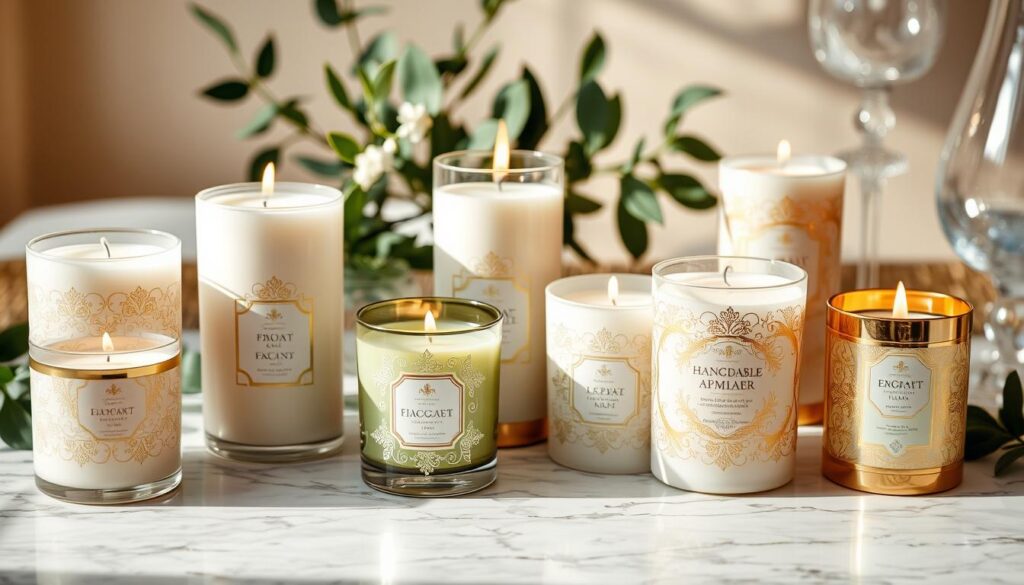 Elegant handmade candles