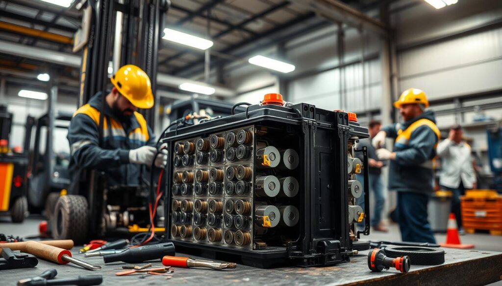 Forklift battery reconditioning