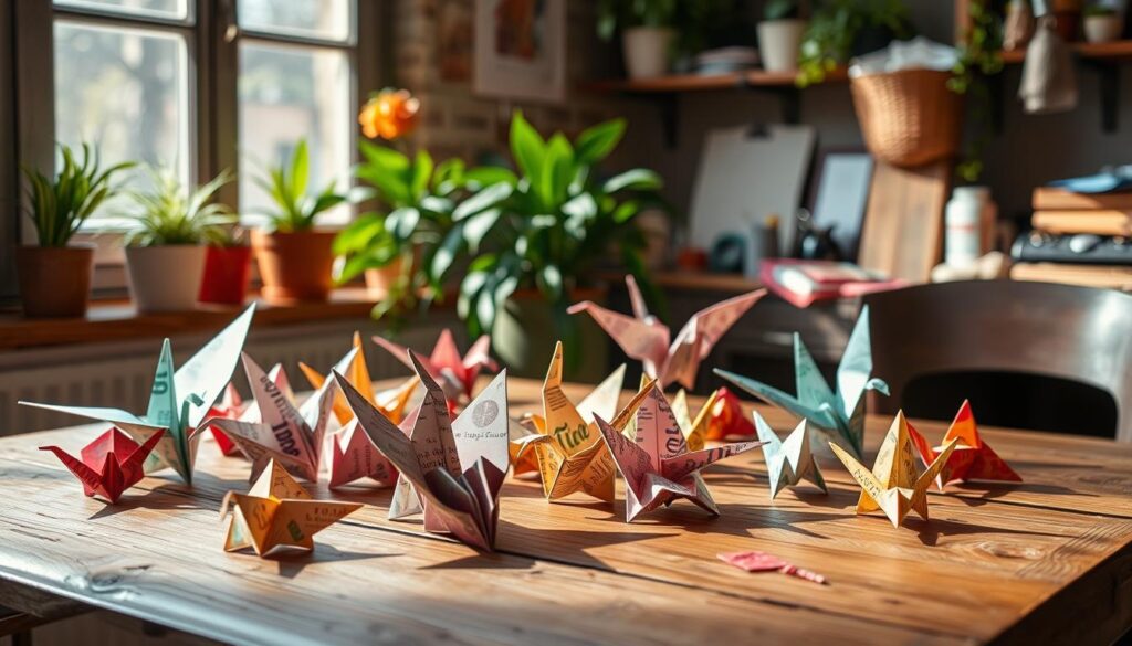Newspaper Origami Craft