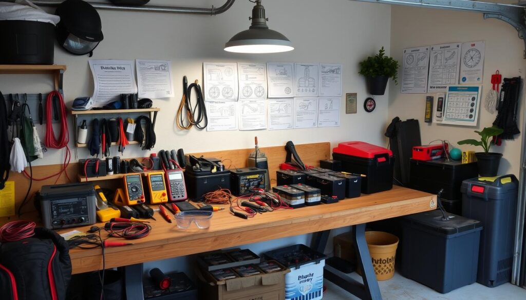 battery reconditioning workspace