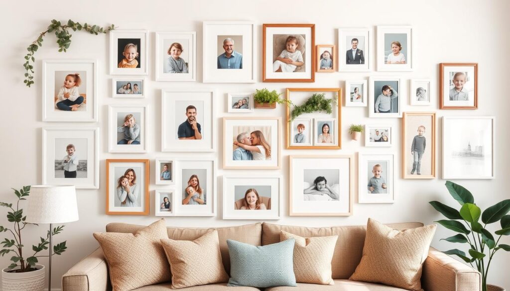 color coordination for photo wall
