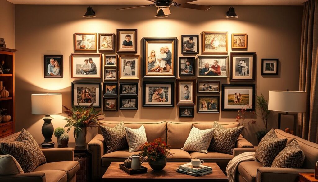 personalized family photo wall