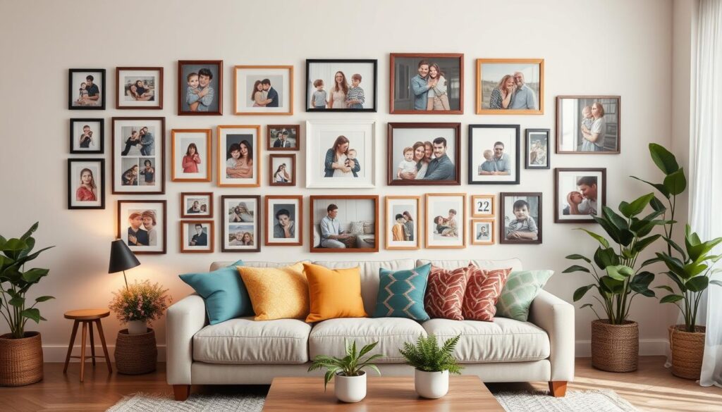 personalized family photo wall