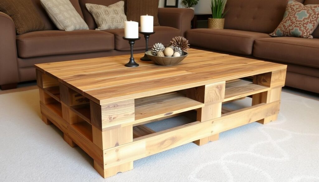 rustic pallet coffee table