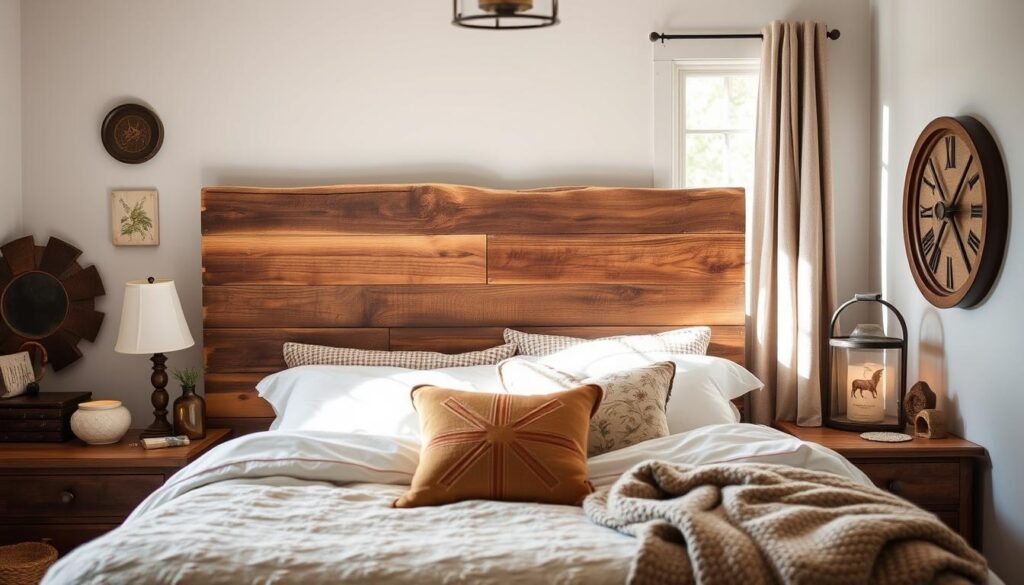 rustic wood headboard ideas