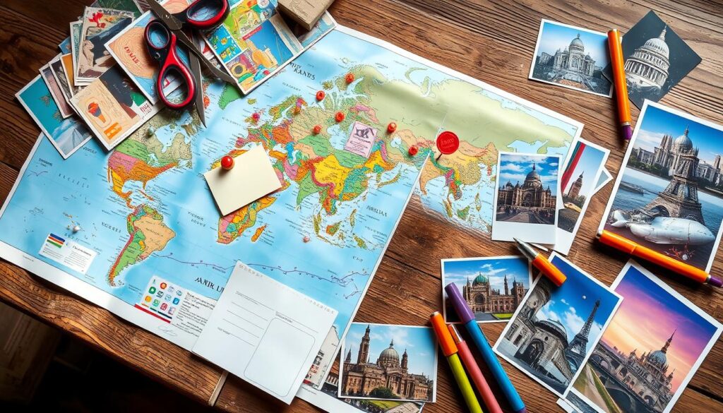 Travel Vision Board Materials