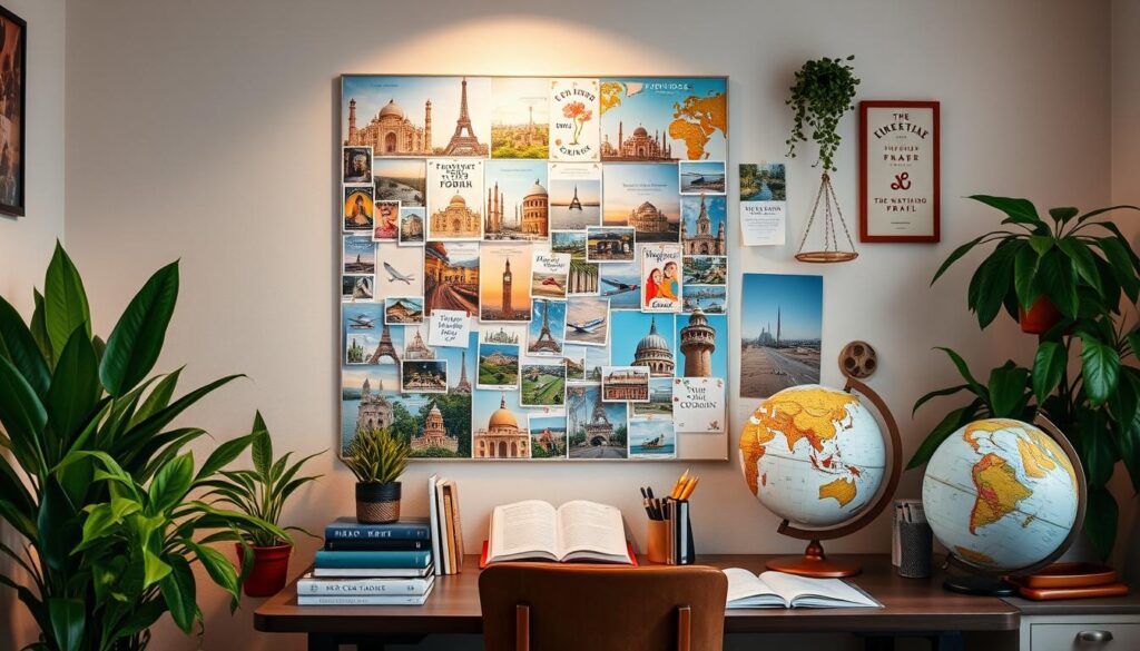 Travel Vision Board Placement
