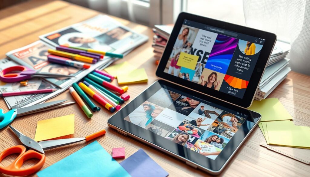Vision Board Supplies and Digital Tools